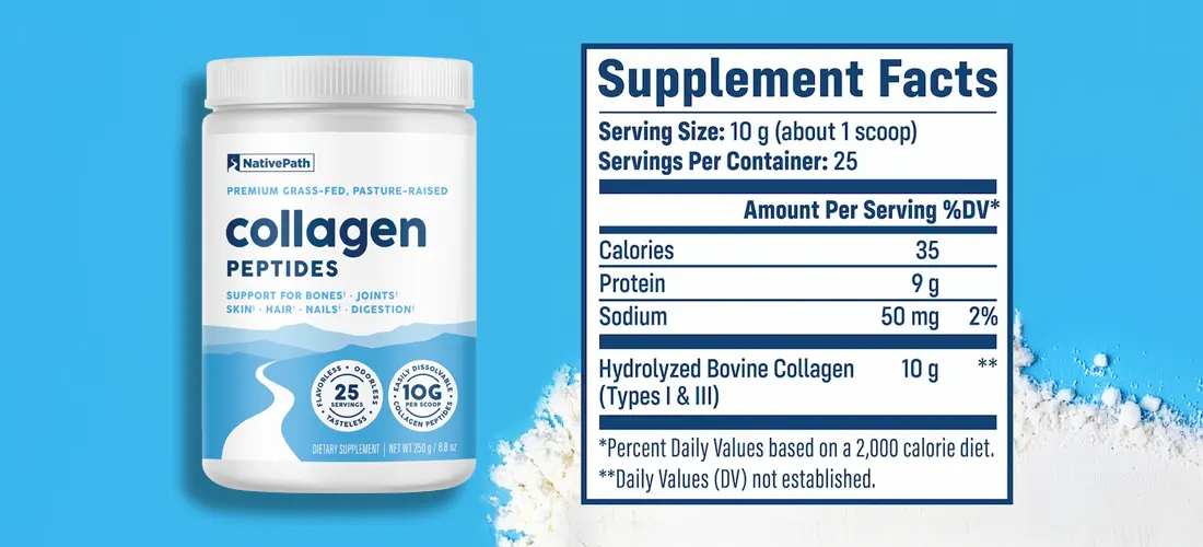 NativePath Collagen Peptides - Supplement Facts