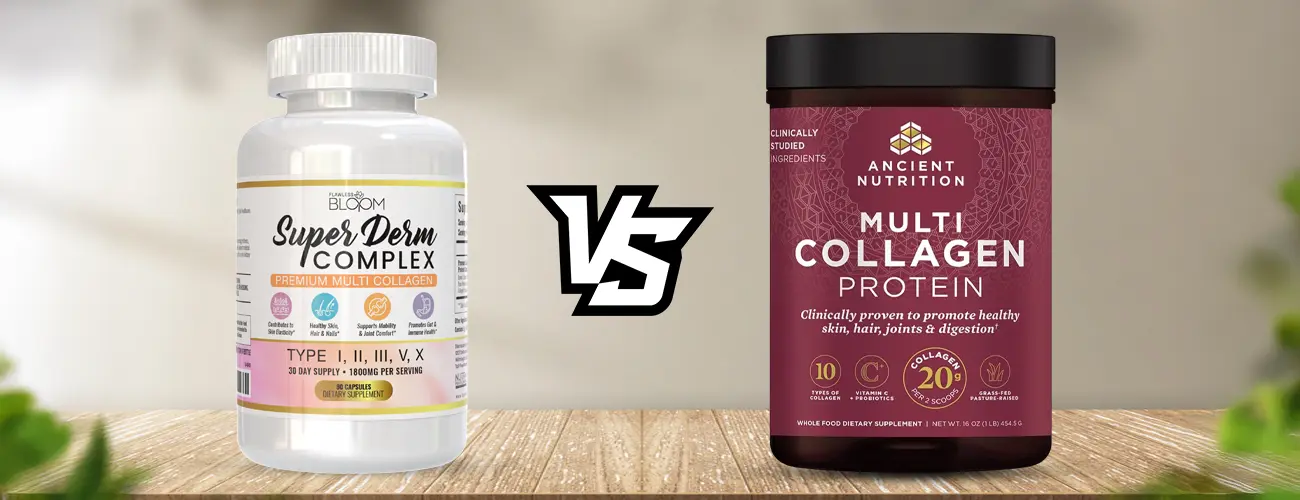 Super Derm Complex Vs Ancient Nutrition Multi Collagen Protein Powder