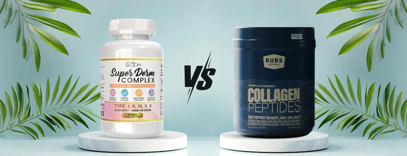 Super Derm Complex Vs Bubs Naturals Collagen Peptides